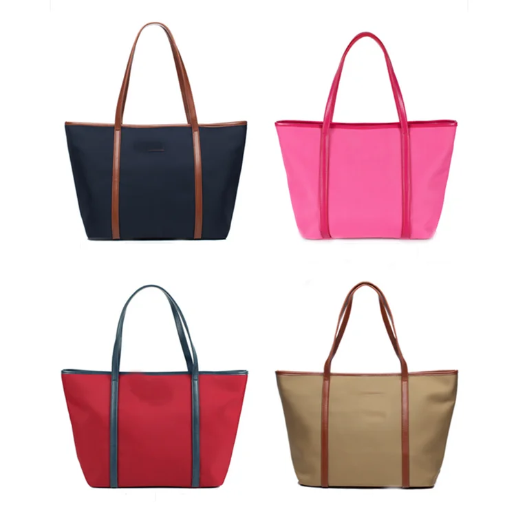 Custom Logo Open Closure New Style Fashionable Women Durable Water Resistant Classical Extra Large Solid Pattern Tote Handbag