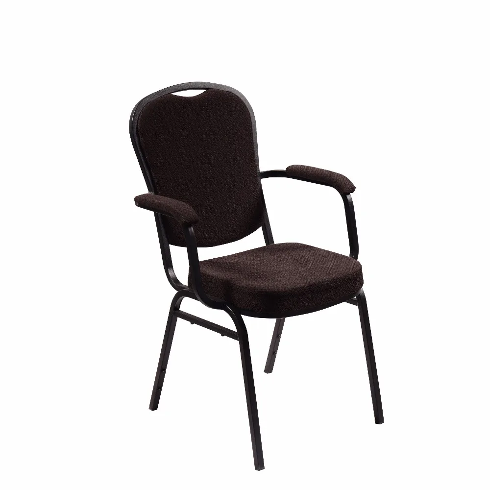 Discount cheap wedding hotel church banquet chair with armrest