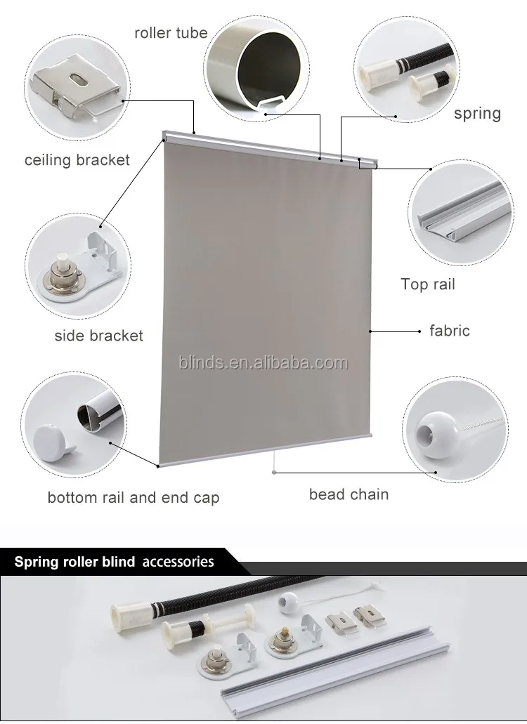 Spring system roller blinds /Transparent Roller Blinds/ Venetian Blinds