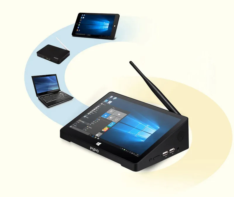 Оригинал PiPO X8 Set Top Box 2 ГБ/64 ГБ Выигрывает 10 + Android 4.4 Dual OS 7 Дюймов Сенсорный Экран Intel МИНИ ПК