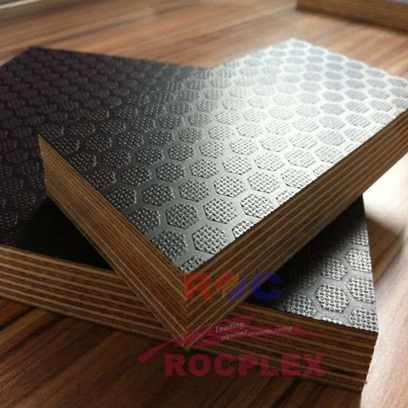 bus flooring anti-slip grey film coated plywood 12mm thickness