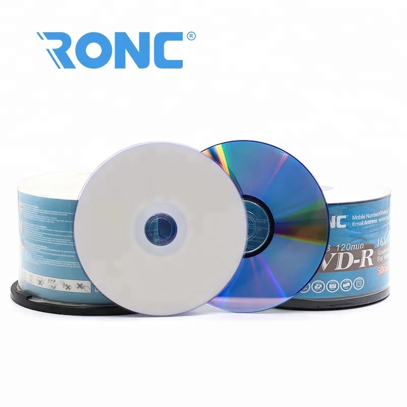 Blank DVD R manufacturers 4.7GB 120min 1-16X Inkjet Printable DVD-R