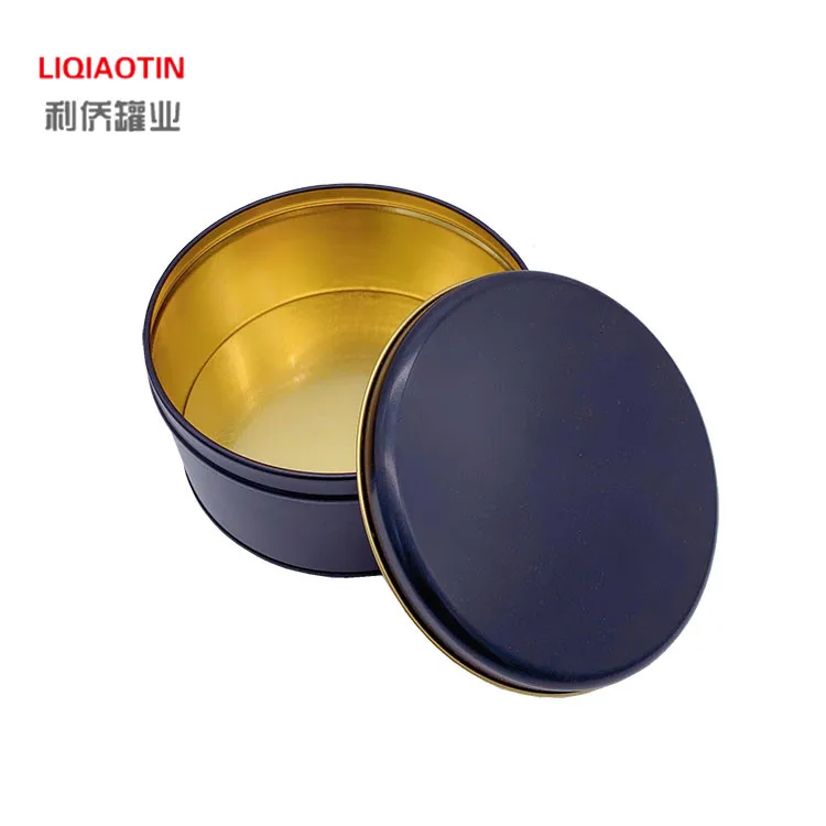 Factory direct high quality tin cans Handmade cookie boxes Black round cans