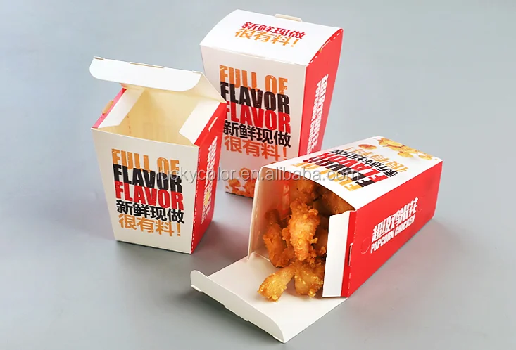 Disposable Fried chicken hamburger fastfood packaging boxes wholesale
