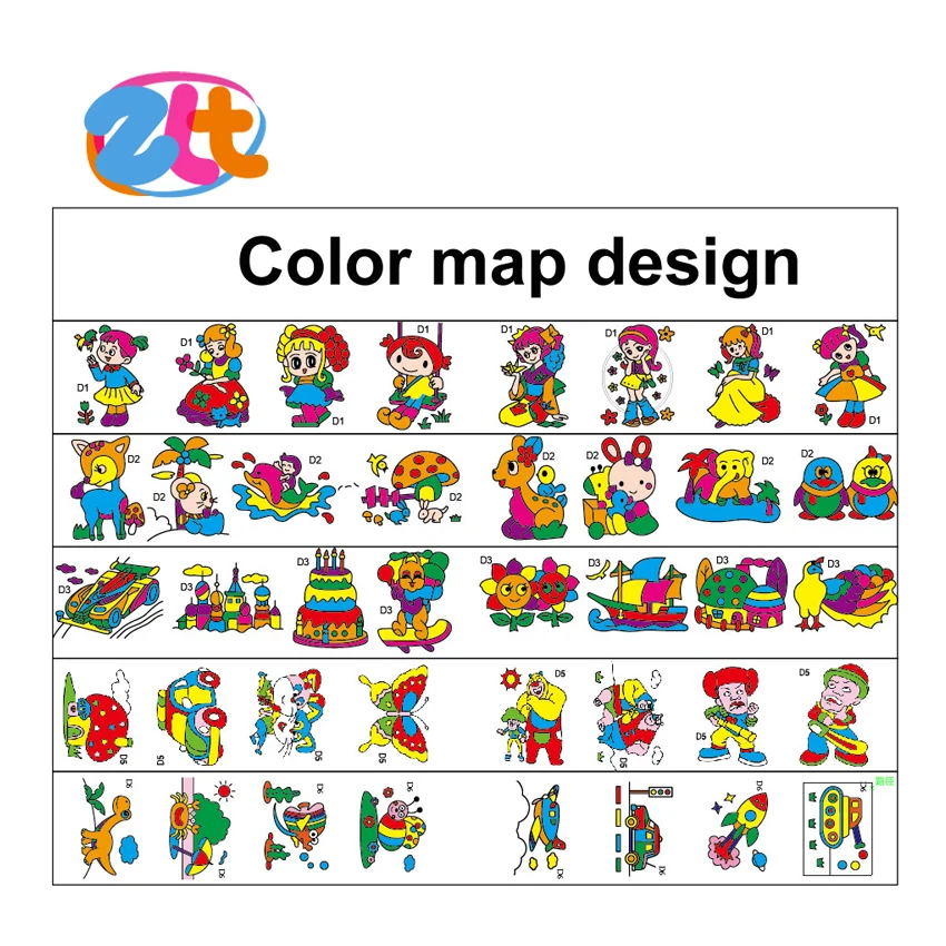 Custom kids set painting cards sand art pictures