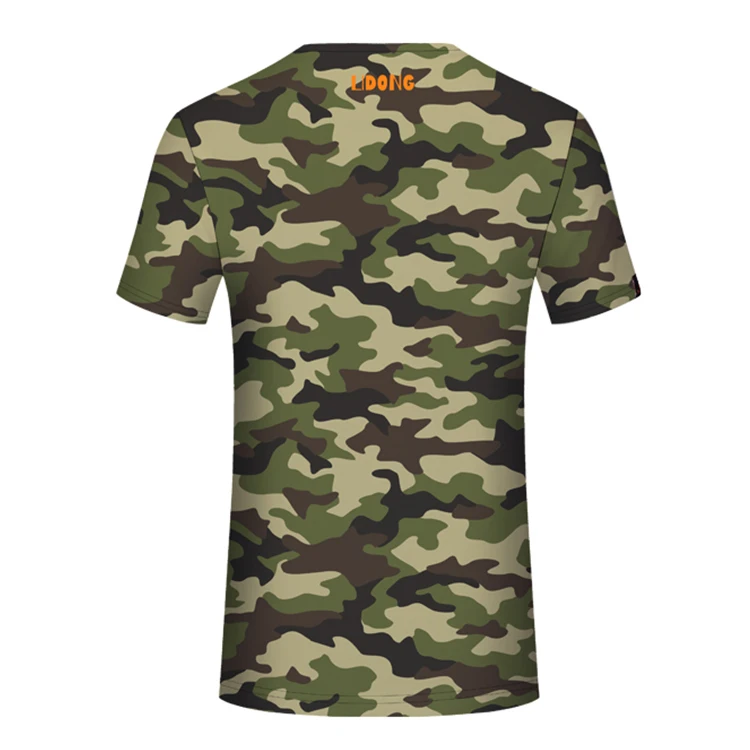 
LiDong Custom Clothing Mens Hot Products Short Sleeve Plain Fashion Camo T-shirt 