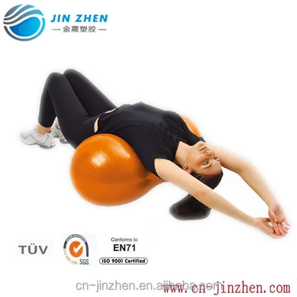 PVC purple Oval Gym Ball exercise ball peanut ball
