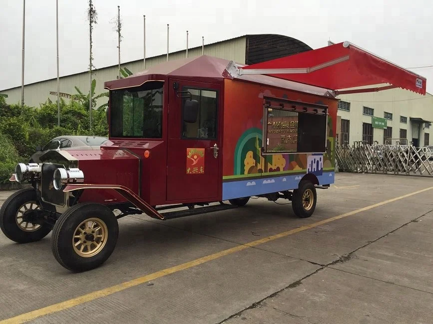 Modern design 2 seater royal mobile vending car electric food truck