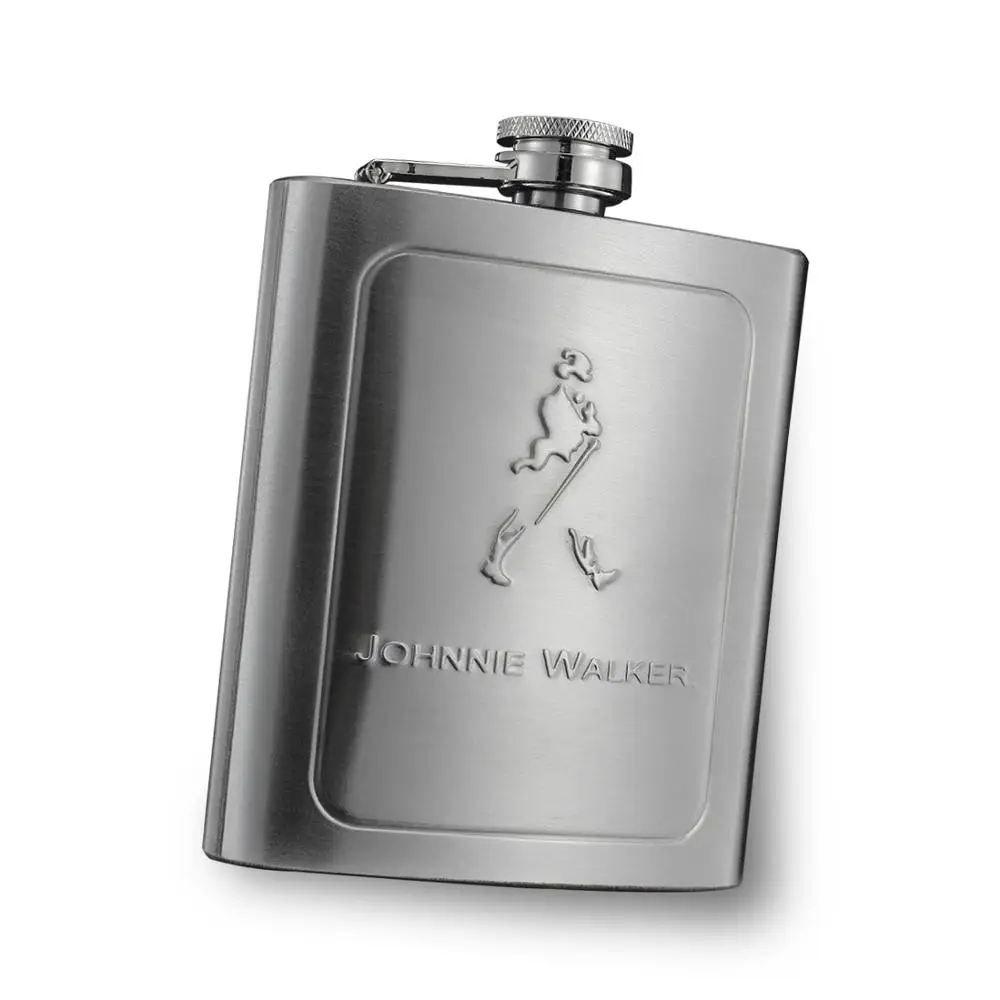 
Wholesale Promotion Drinkware Hip Liquor Whiskey Alcohol Flask Funnel Cool Embossed Metal Stainless Steel 7oz 
