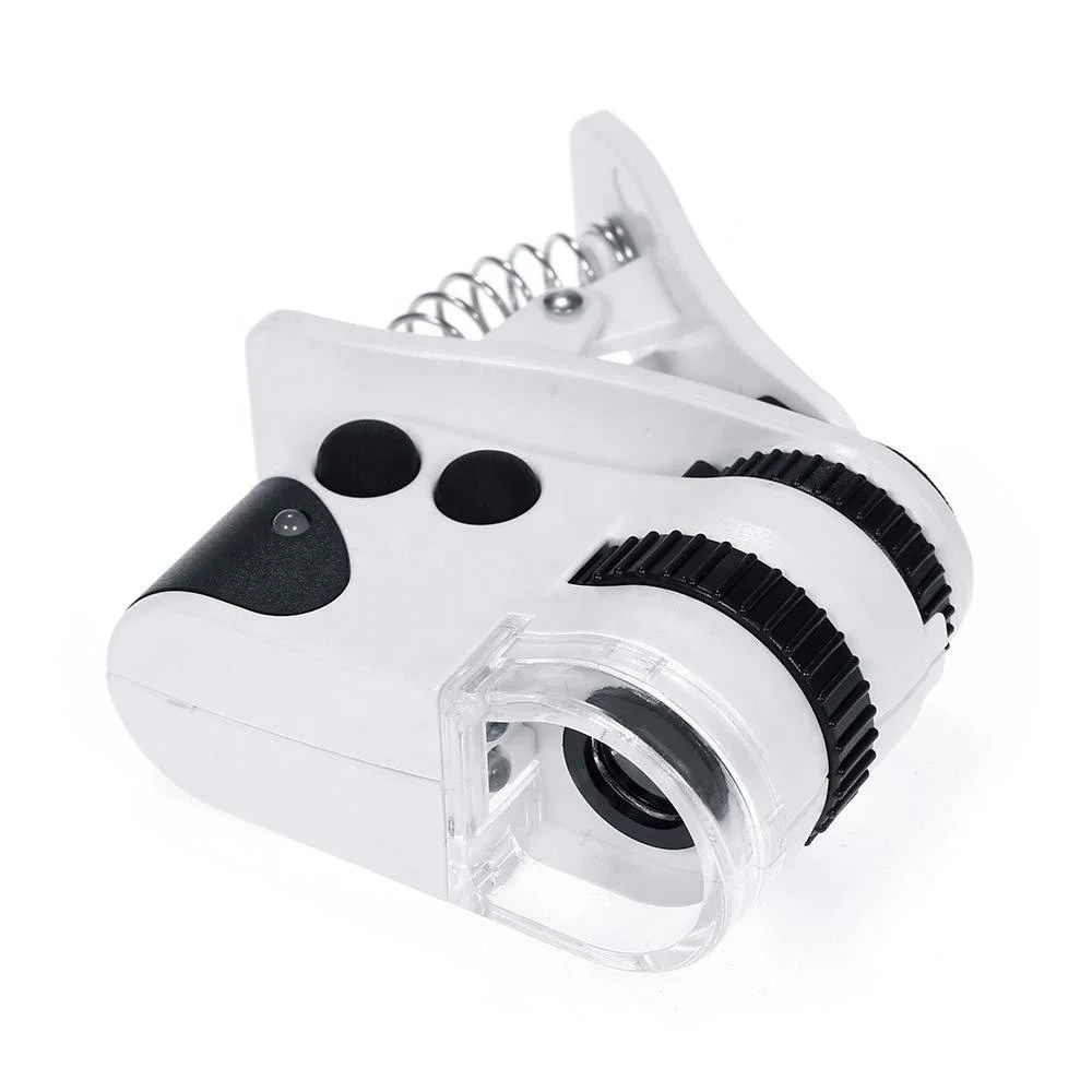 new USB charge 60X Pocket Jewelry Loupe Jewellery Magnifyign Glass Mobile Magnifier with LED and UV light for money detection