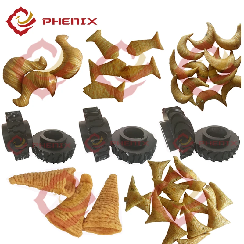 Industry Fried Wheat Flour Snack Making Machine / Crispy Chips / Bugles / Rice Crust Process Line