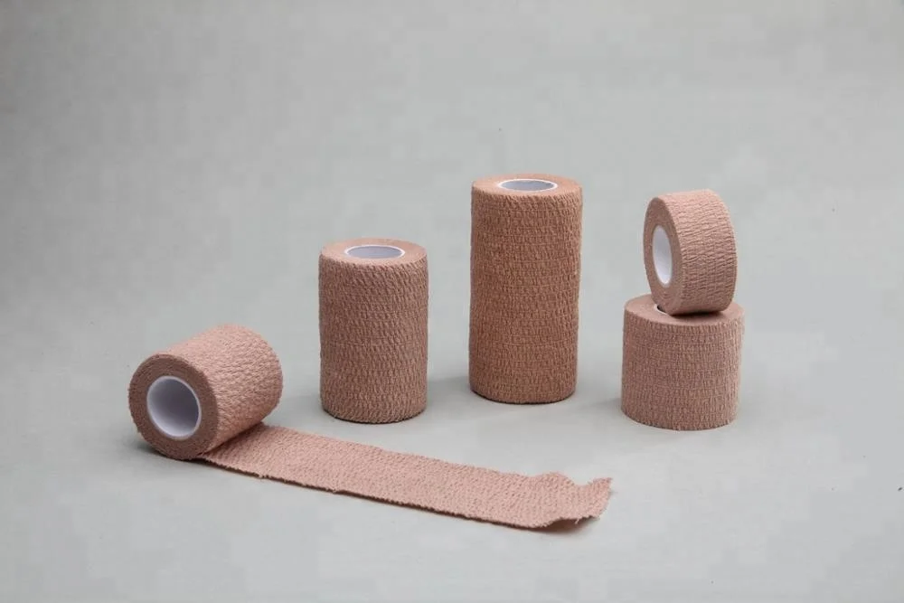 Cotton Cohesive bandage,self adhesive bandage, elastic sports bandage with latex/ latex free