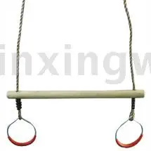 
Wooden Trapeze Bar With Rings for Climbing Frames and Garden Swings 