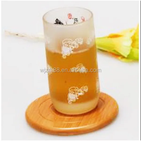 round shaped bamboo coasters set, coffee cup coasters wholesale