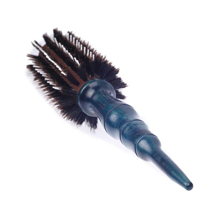 EUREKA A28025-55PA-BL Professional Aluminum Tube Hair Brush Salon Round Hair Brush With Boar Bristle And Nylon Pins
