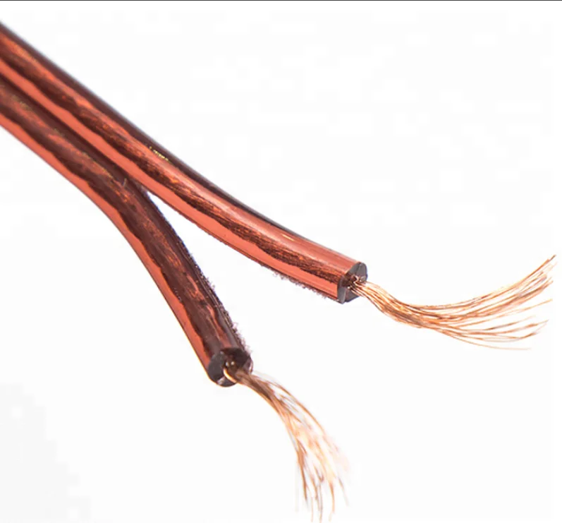 OFC/CCA 12GA 14GA 16GA 18GA OFC CCA transparent speaker cable for car audio home audio