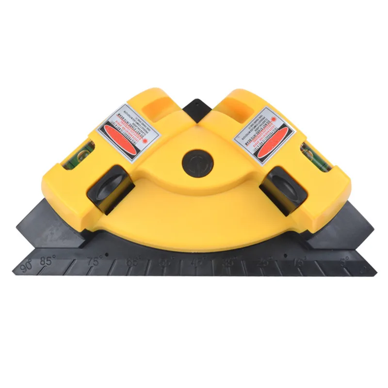 Portable laser level measuring instrument 90 degree vertical horizontal projection Multifunction precision layout tool ruler