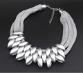 2016Trend Style Za ra Brand Multi layer Chain Wrap Women Pendant Necklace Quality Goods Statement Jewelry