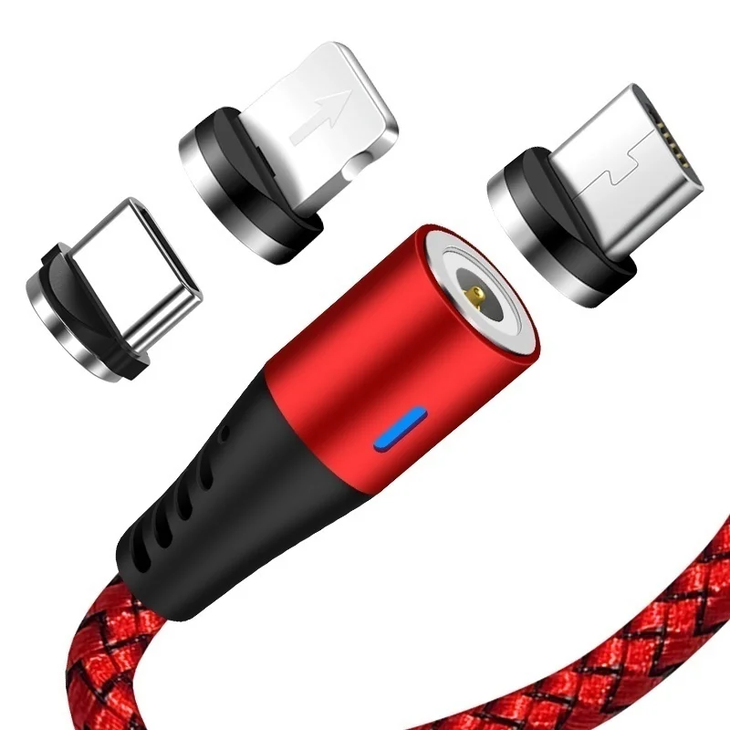 
360 Degree Rotation 3 in 1 Magnetic Super Fast Charging Cable ( Can Not Transmit Data ) 