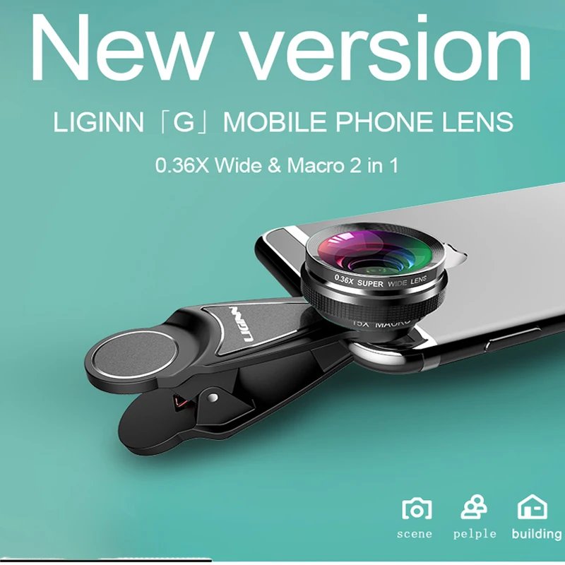 Liginn Alibaba лучший продавец оптические линзы HD Super 0.36x широкоугольный 15x макрообъектив для Nexus 6 P телефон