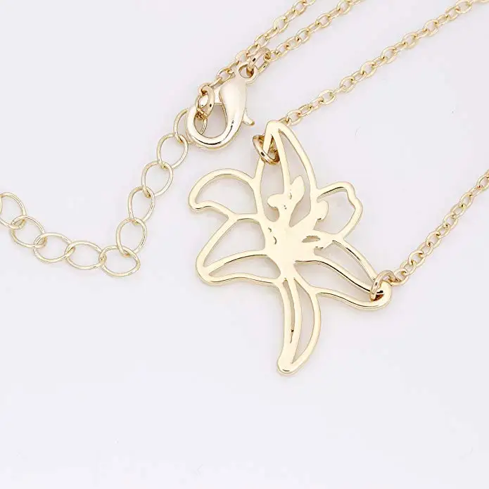 
Origami Lily Flower Pendant Necklace a Symbols of Youth and Rebirth for Women 