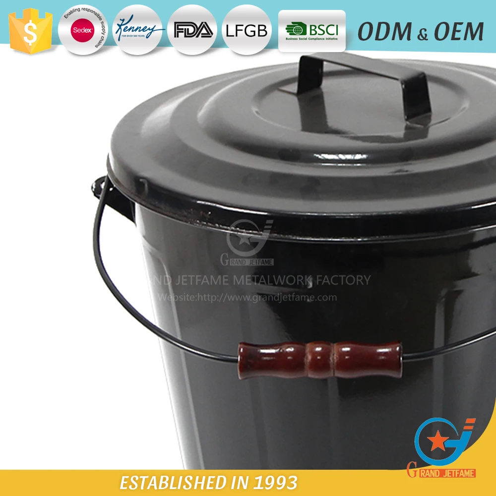 iron powder coating ash bucket and shovel metal coal scuttle