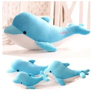 chinese wholesaler top selling oversized  blue dolphin custom stuffed animal for children