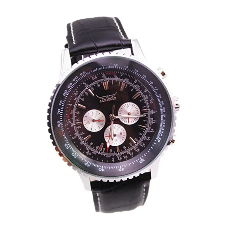 Jaragar Brand Original Luxury Watch Men Business Genuine Leather Week Month Mechanical Clock Automatic Men Wrist Watch
