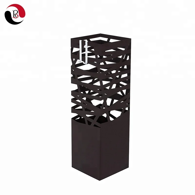 Hot Selling Latest Square Metal Umbrella Stand with 2 Hooks