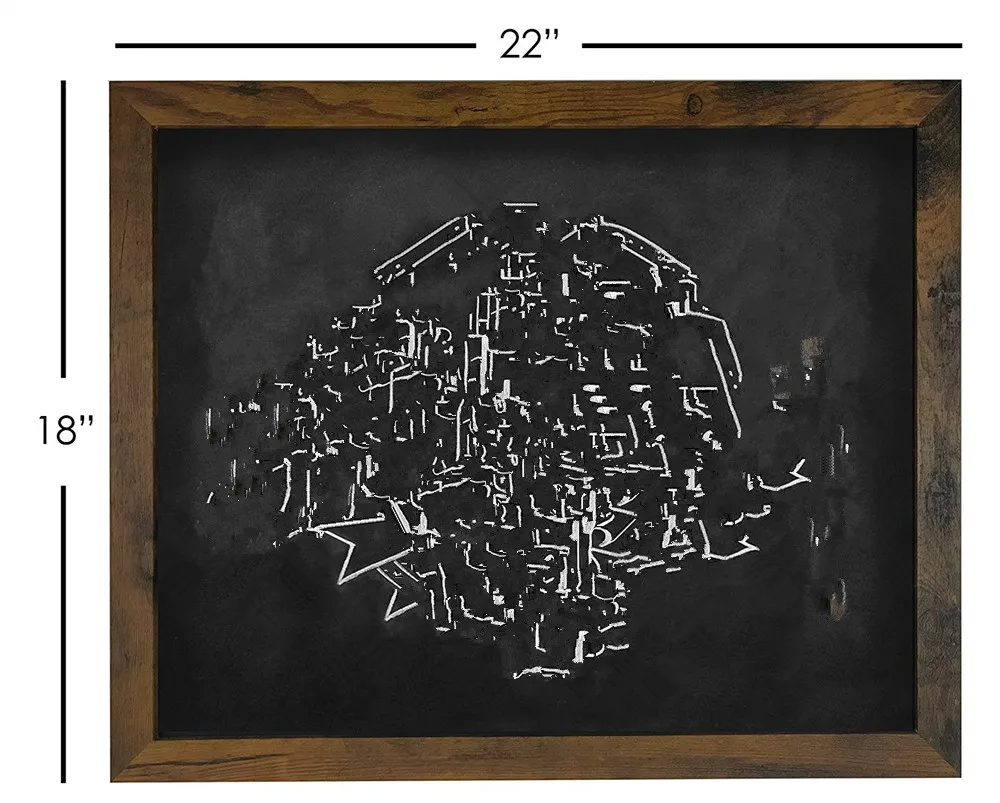 Caoxian Hi Home Rustic Wood Premium Surface Magnetic Chalkboard