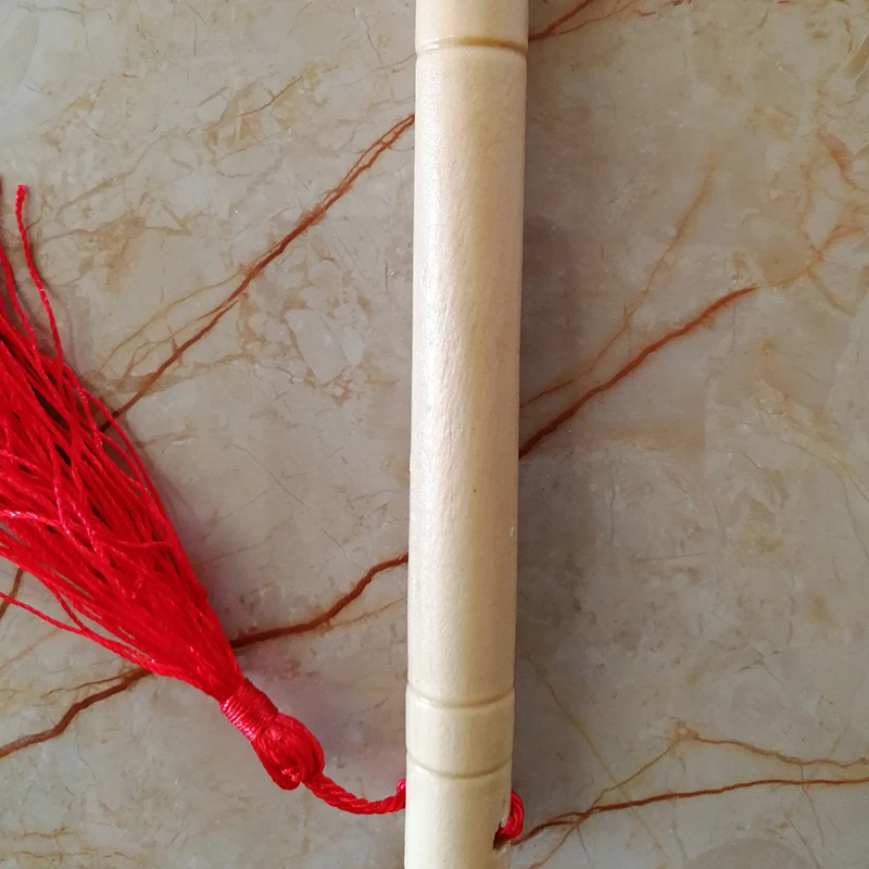 Chinese Thin Silk Wooden Handle Elegant Round Mandarin Hand Fan