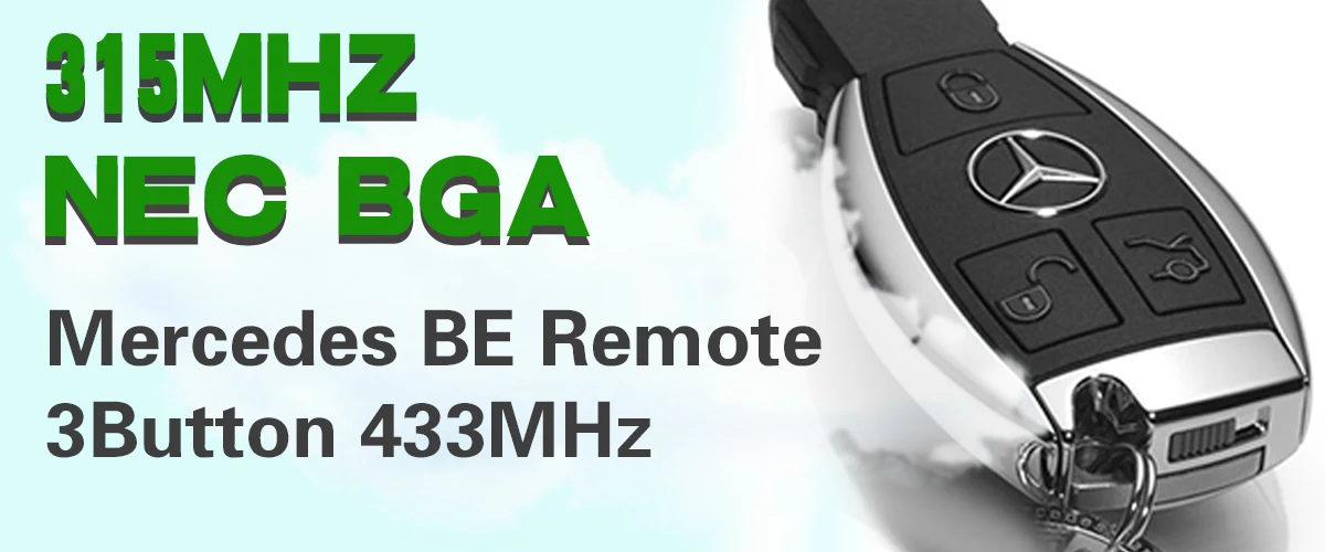 Ben-z smart car remote key 315MHz 3 Button 10PCS