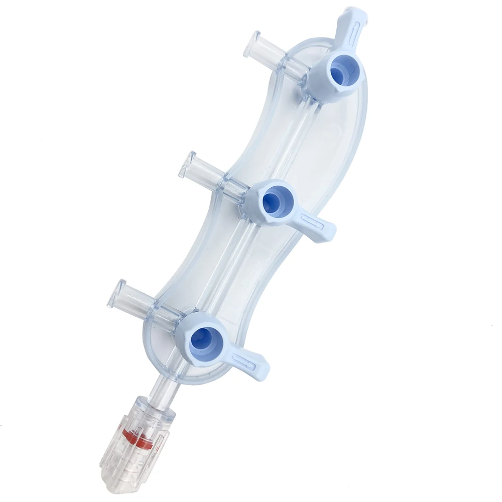 
Disposable high medical pressure 3-port infusion manifold 