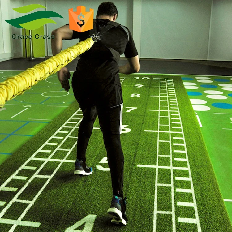 
Synthetic artificial grass for crossfit sled push 