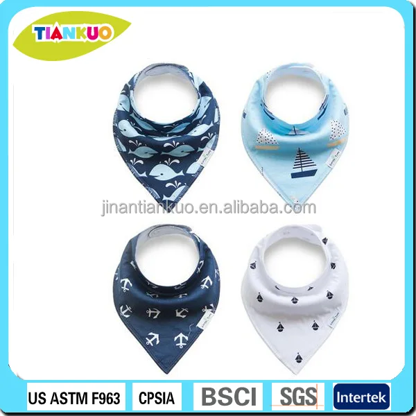
Amazon 100% organic cotton and fleece baby bandana drool bibs bandana bib 
