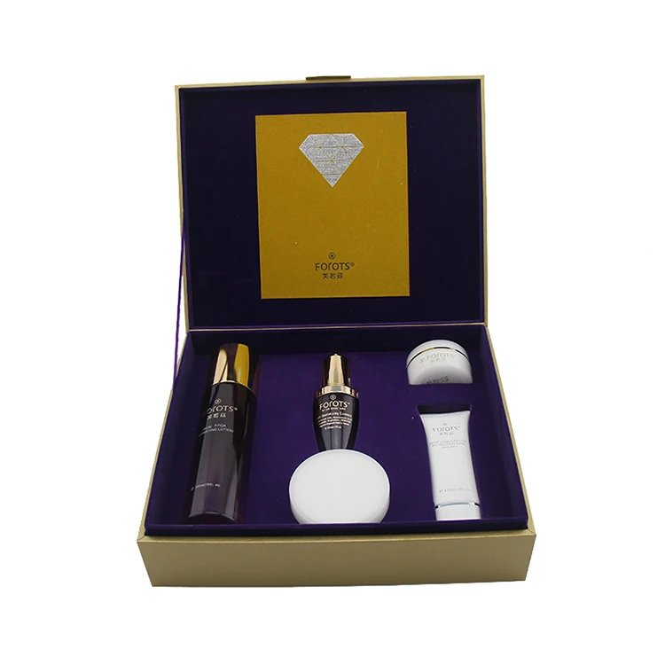 Custom luxury printed cosmetics packaging makeup sets folding cardboard paper box for product packaging