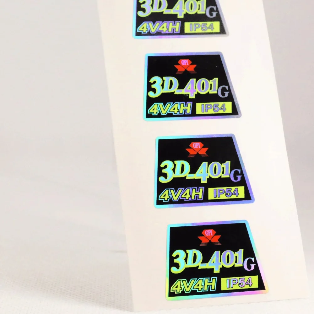 Gloss surface finish label sticker by screen printing 3 C company logo sticker