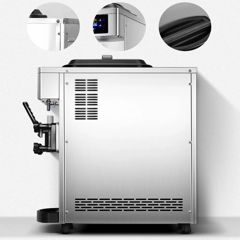 Одноголовочный мини-аппарат для приготовления мягкого мороженого на 8 л/час, автоматический аппарат для приготовления мороженого, цифровой дисплей, 220 В