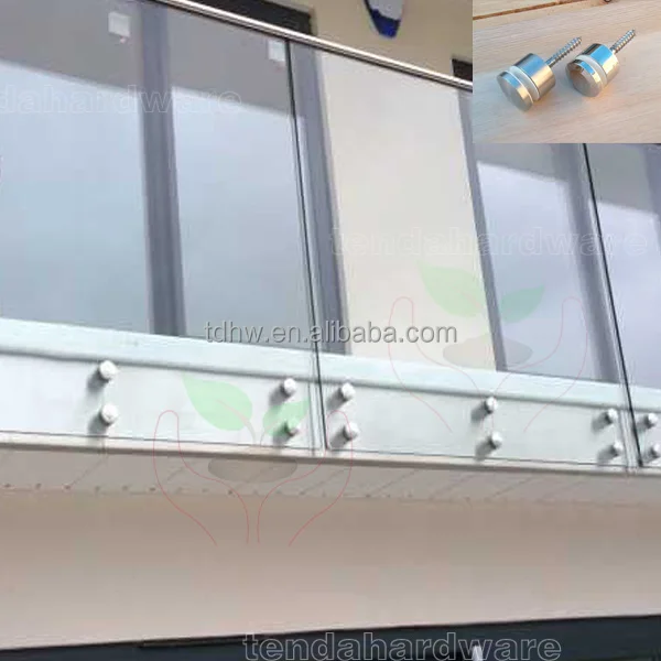 frameless glass railings by standoff for balcony or terrace