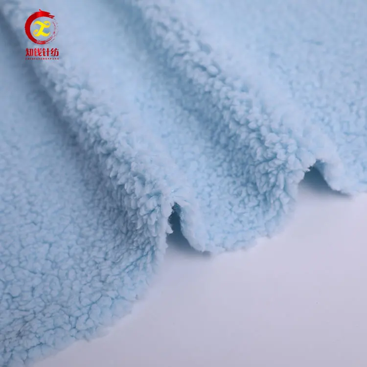 Shaoxing manufacturers supplier fluffy sherpa fleece hoodie fabric