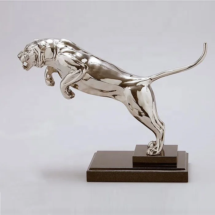 Mainstream Sculpture Stainless Steel Tiger Sculpture