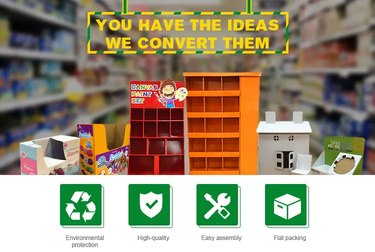 Custom Made Supermarket Eco-friendly Cardboard Toothbrush Display Stand Rack