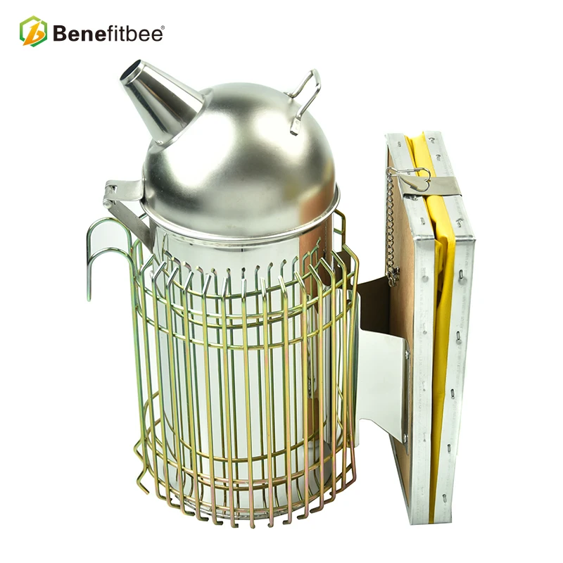 Hot Sale Lightweight Yellow Gas Box Manual Beekeeping Beehive Tools Bee Smoker