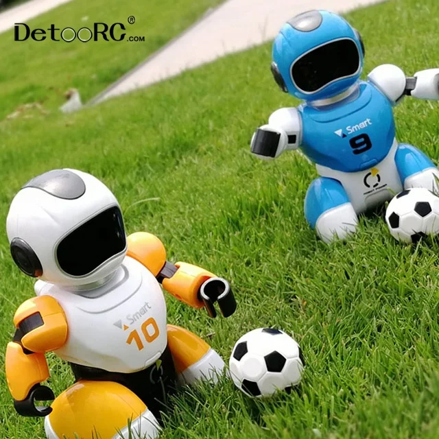 Detoo RC TOYS Children football playing robot with ball with gate remote control soccer robot toys for kids gift