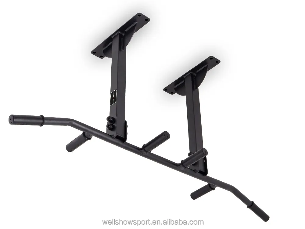 Wellshow Sport 2 In 1 Wall Ceiling Pull Up Chin Up Bar home gym, 6 grips Fitness Equipment