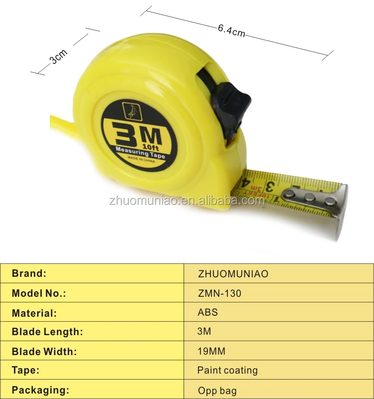 Professional Custom Tape Measure 3m 5m 7.5m 10m Metric Inch Measuring Tape Plastic Shell Coat