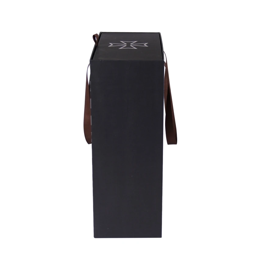 Custom label printing uv coating black cardboard blank shoe box