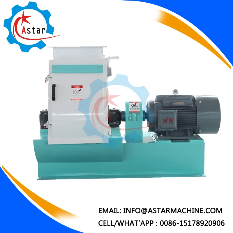 China Professional Manufacture Small Capacity Cattle Chicken Duck Poultry Feed Hammer Mill Machine For Sale