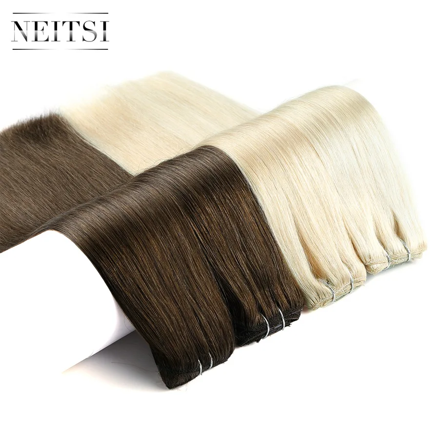 
Neitsi 20inch 7PCS/SET Clip on Remy Human Hair Extensions Straight Clip-ins Hair Double Drawn 