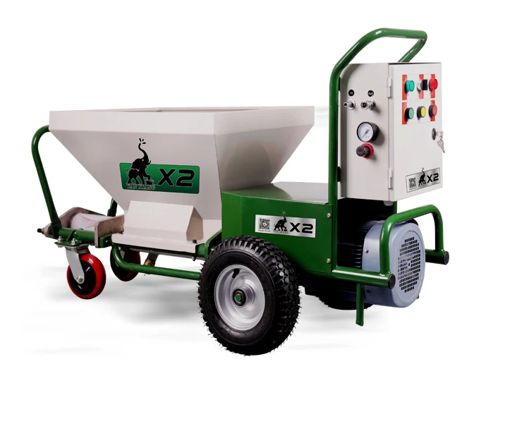 X2 Mortar Spraying Render Plastering Sprayer Pump Machine